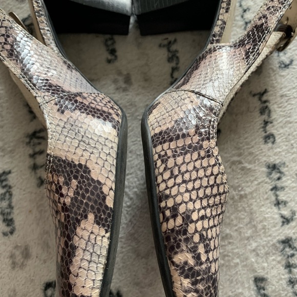 Franco Sarto snake print Slingback heels size 8 - Picture 6 of 14